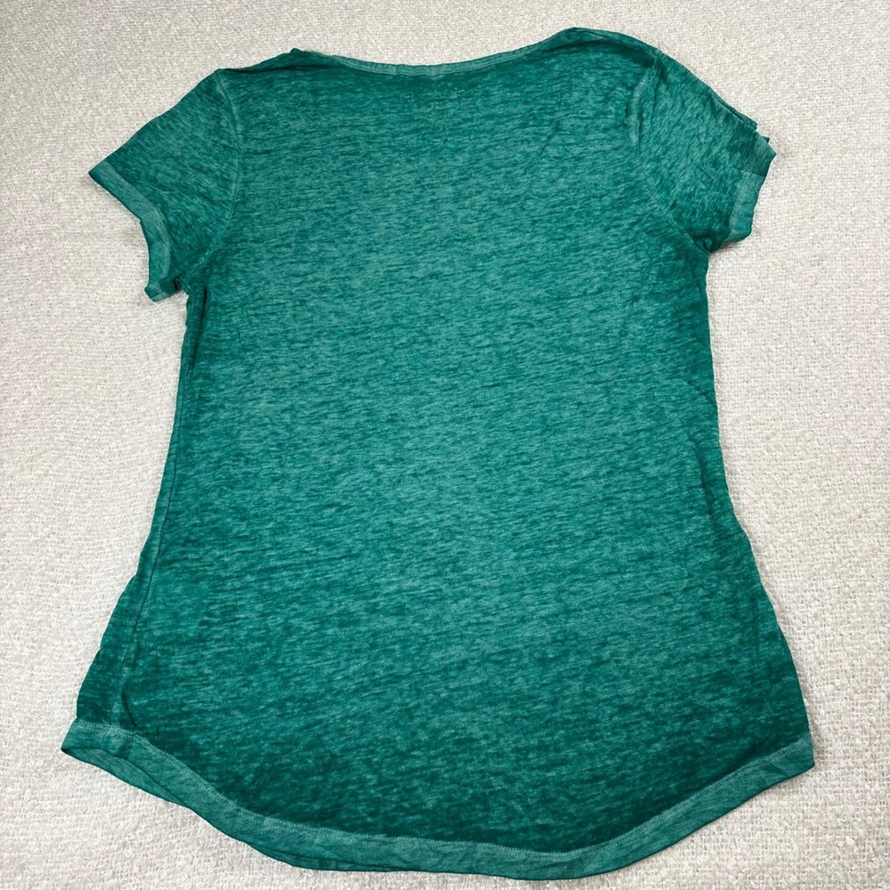 rocker girl green y2k burn out tee shirt top st patricks green pinch proof 2000s - Picture 4 of 6